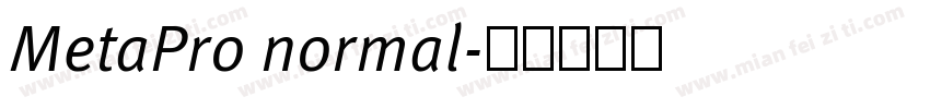 MetaPro normal字体转换